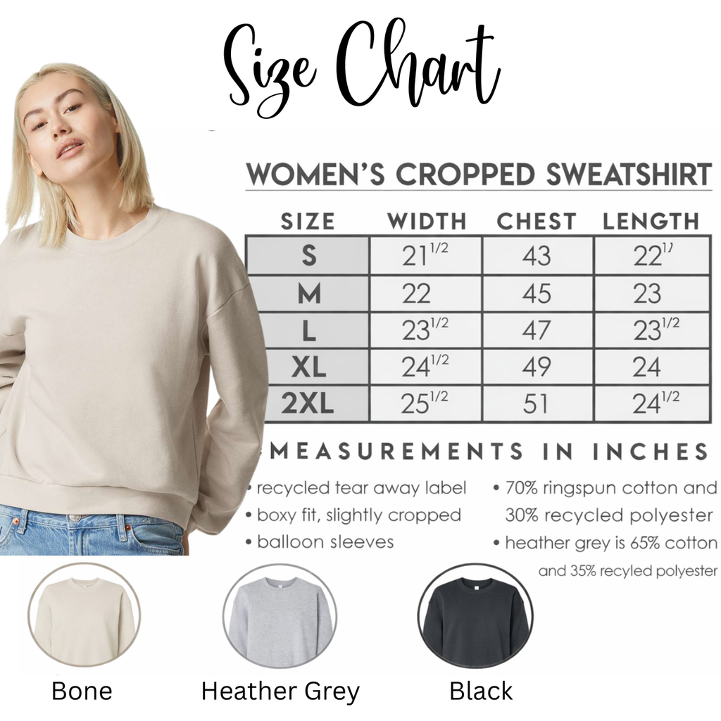 Tipton Tigers Classic Logo Crop Crewneck