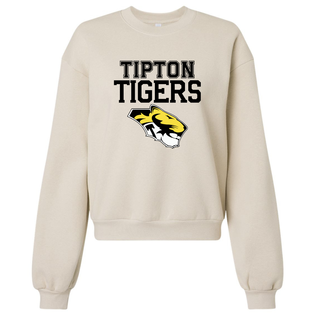 Tipton Tigers Classic Logo Crop Crewneck