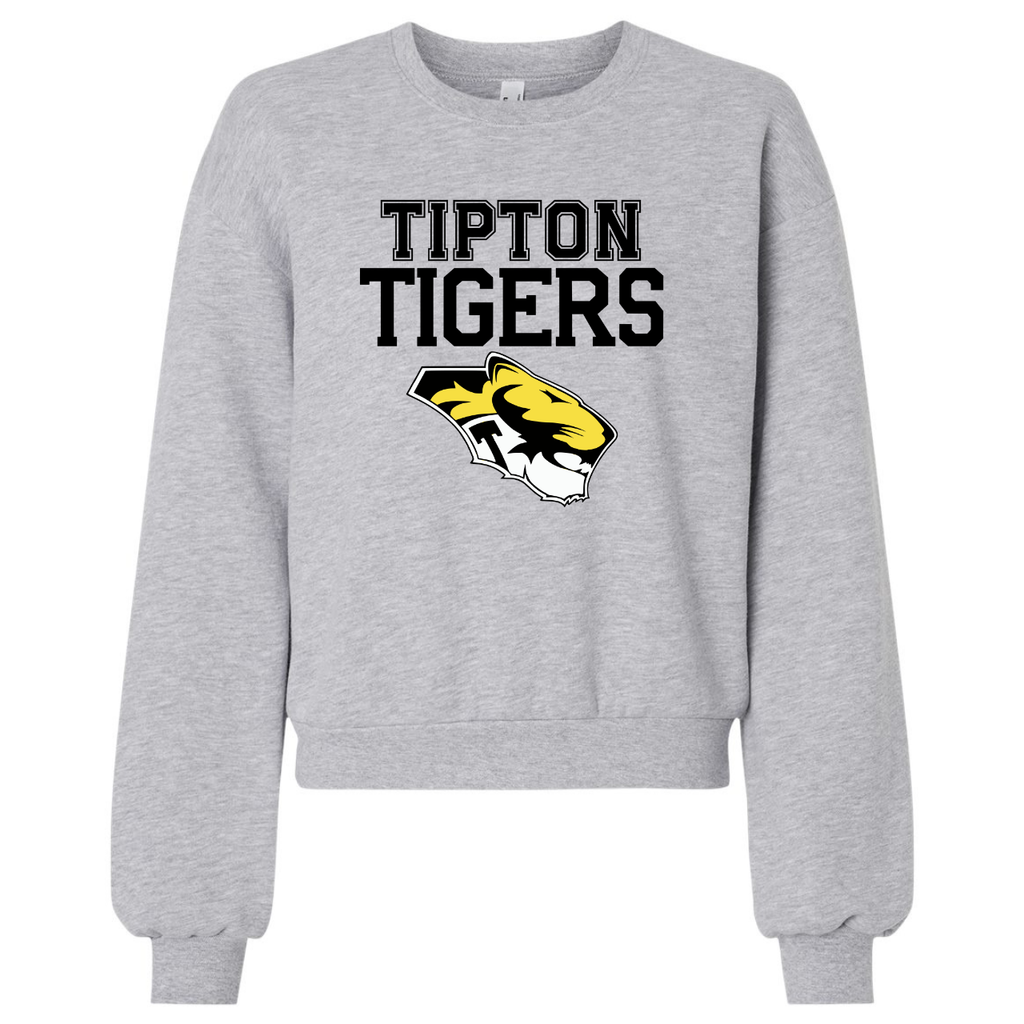 Tipton Tigers Classic Logo Crop Crewneck