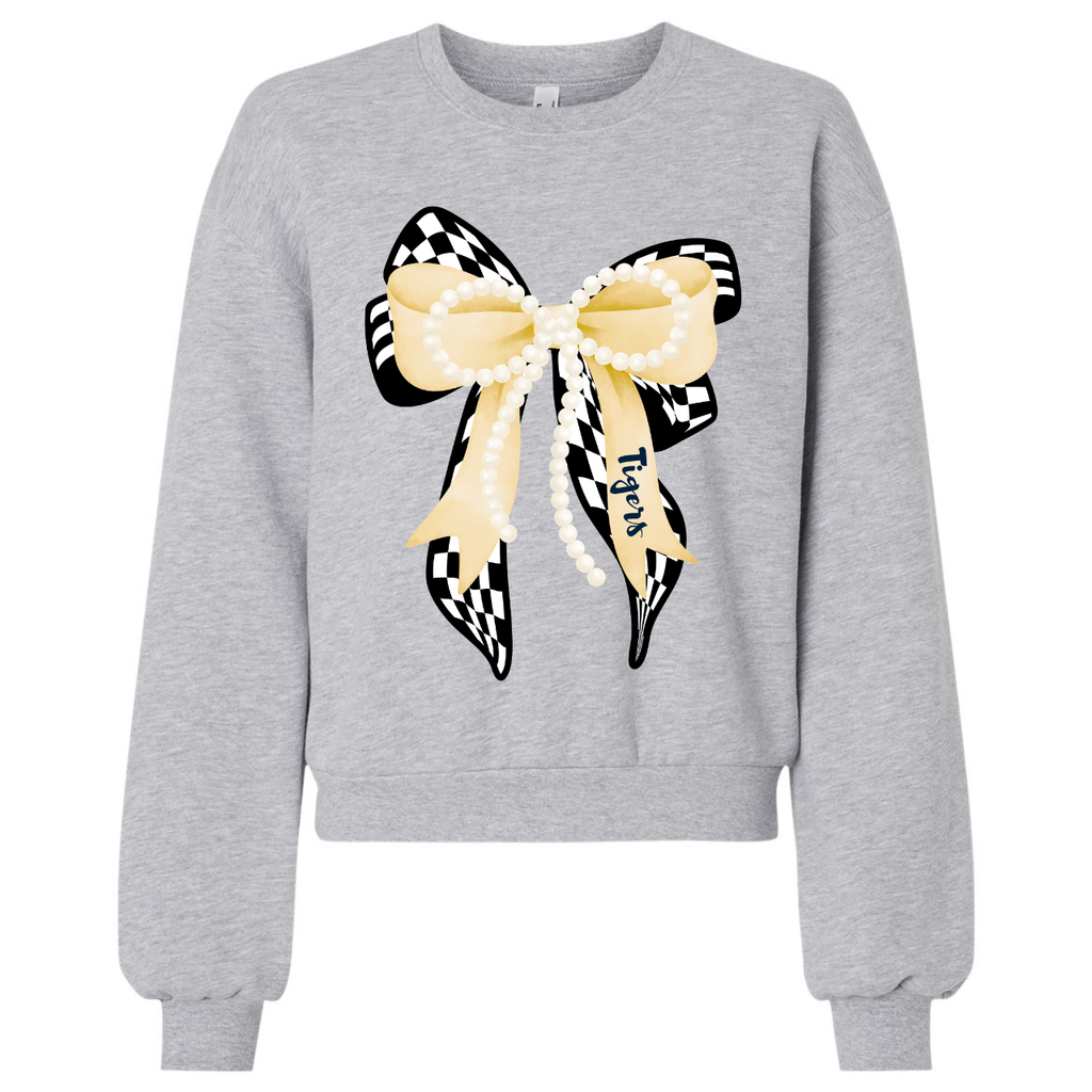 Tipton Tigers Bow Crop Crewneck