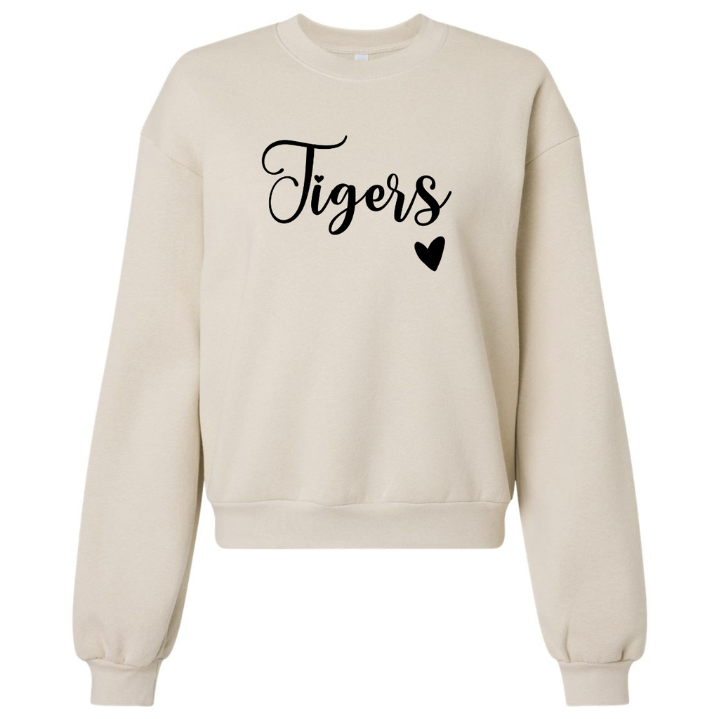 Tipton Tigers Script Crop Crewneck 🖤
