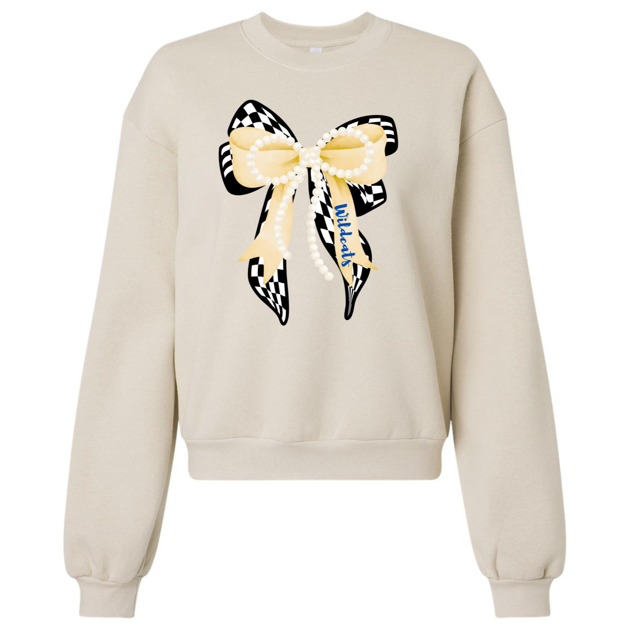 Durant Wildcats Bow Crop Crewneck