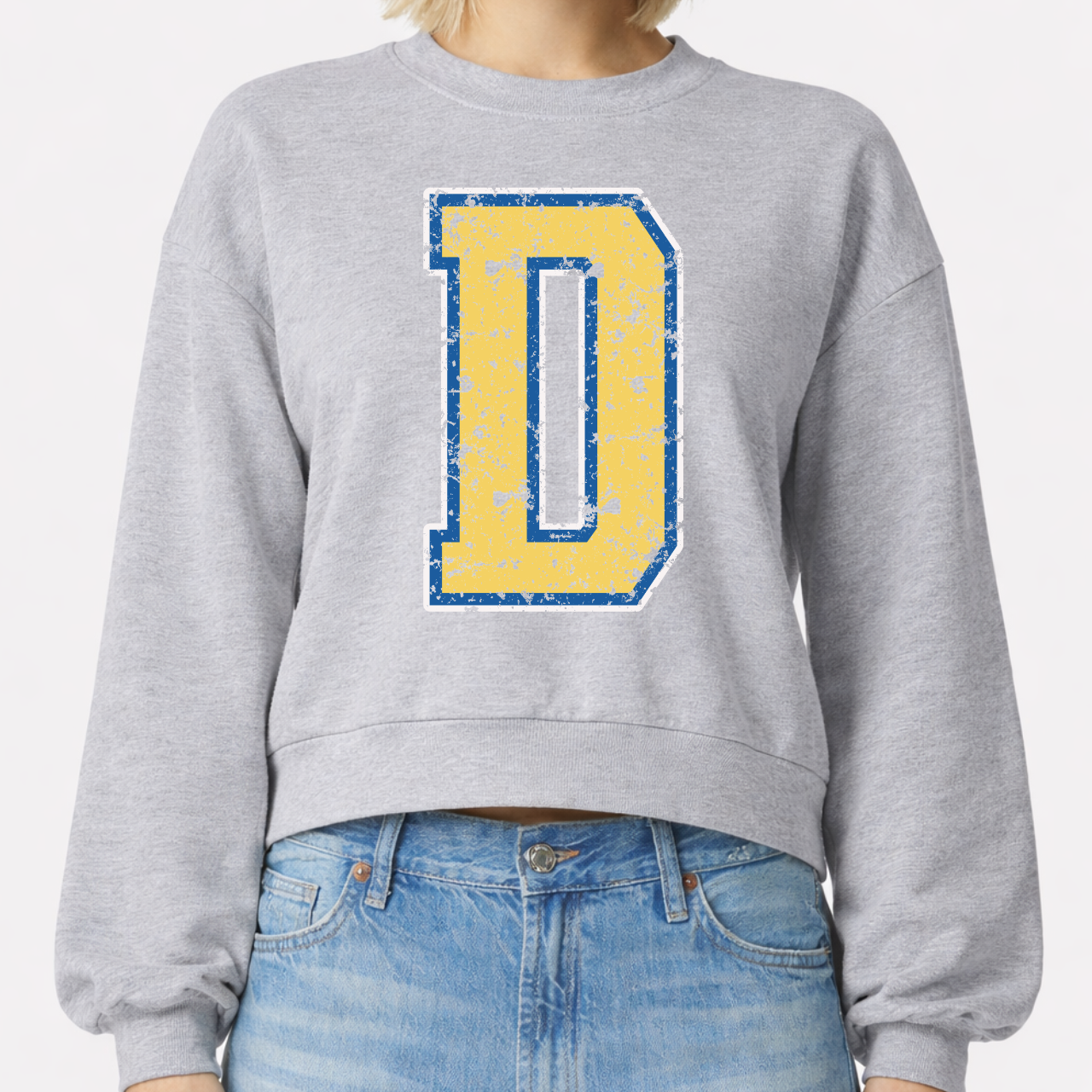 Durant Varsity “D” Crop Crewneck