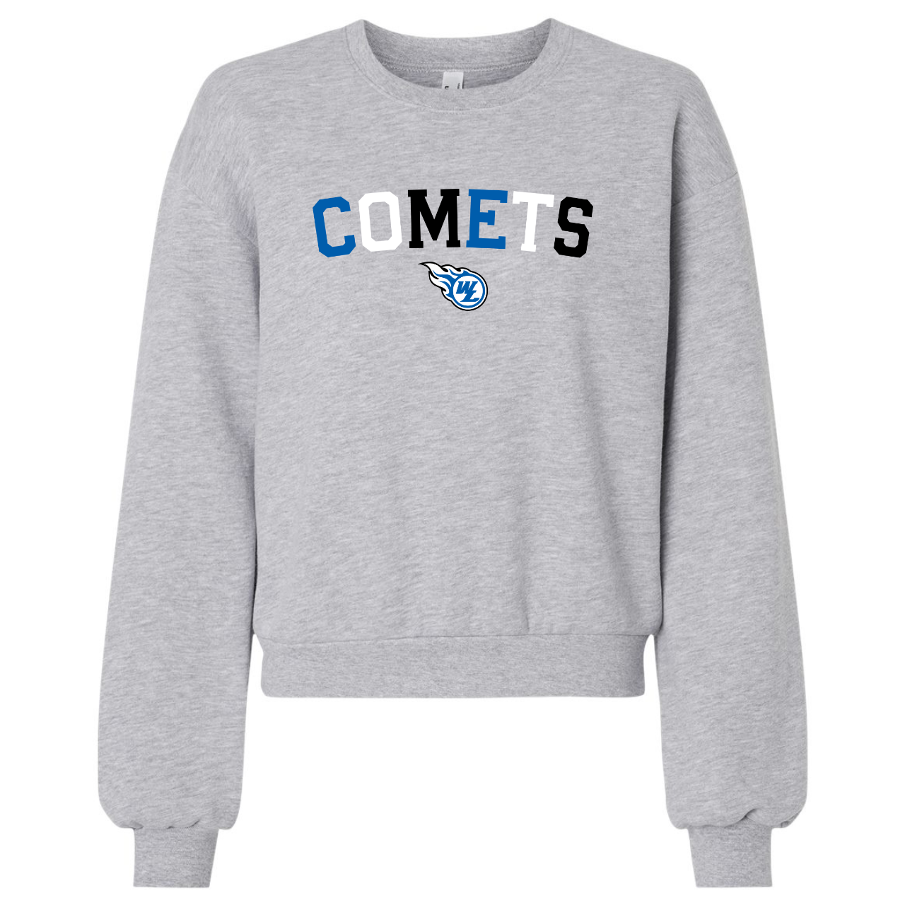 West Liberty Comets Classic Arch Crop Crewneck