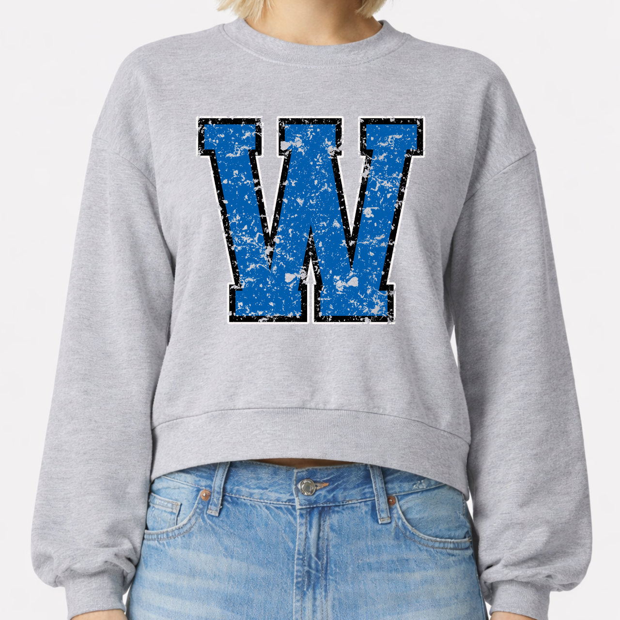 West Liberty Varsity “W” Crop Crewneck