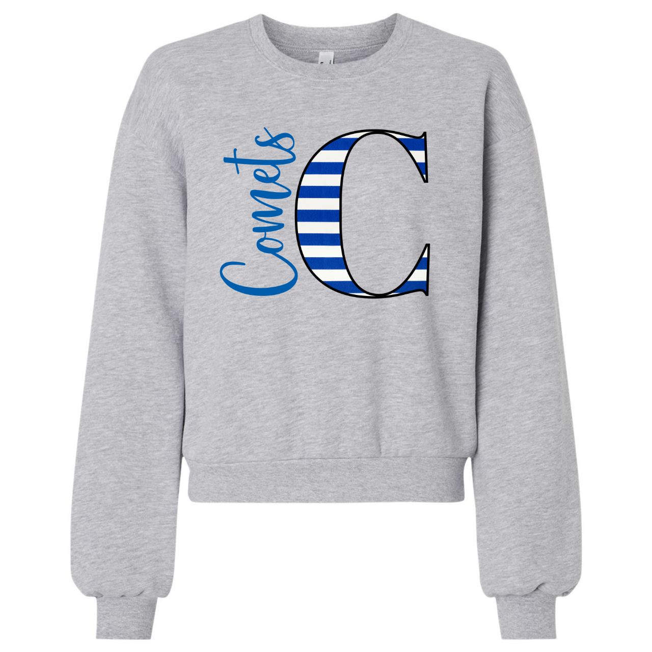 West Liberty Comets Stripe “C” Crop Crewneck