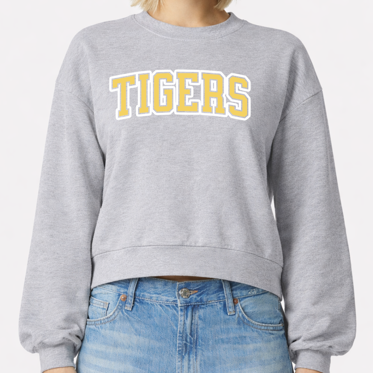 Tipton Tigers Arch Crop Crewneck 🐯