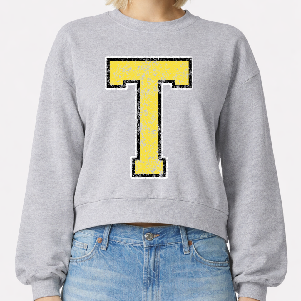 Tipton Tigers “T” Crop Crewneck