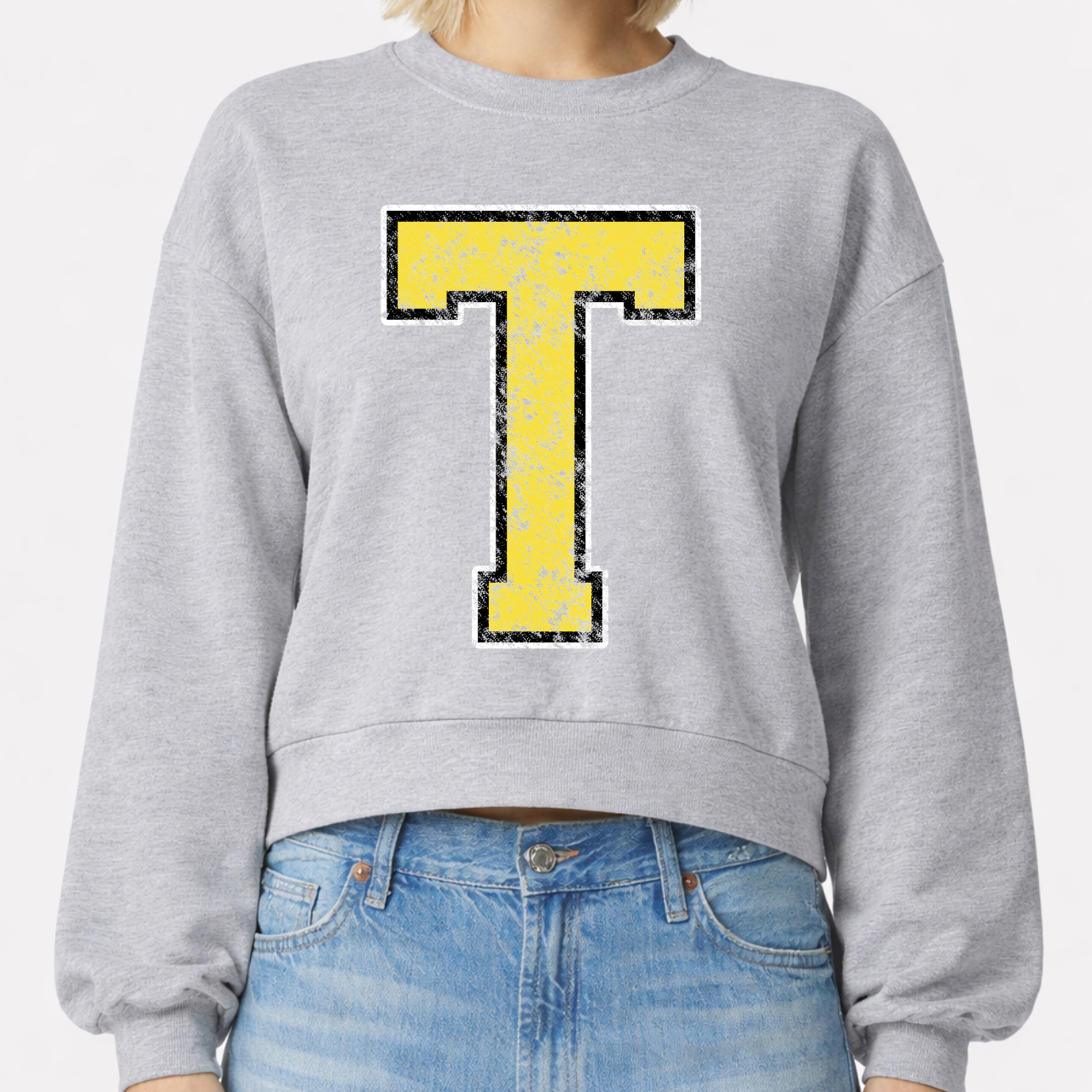Tipton Tigers “T” Crop Crewneck