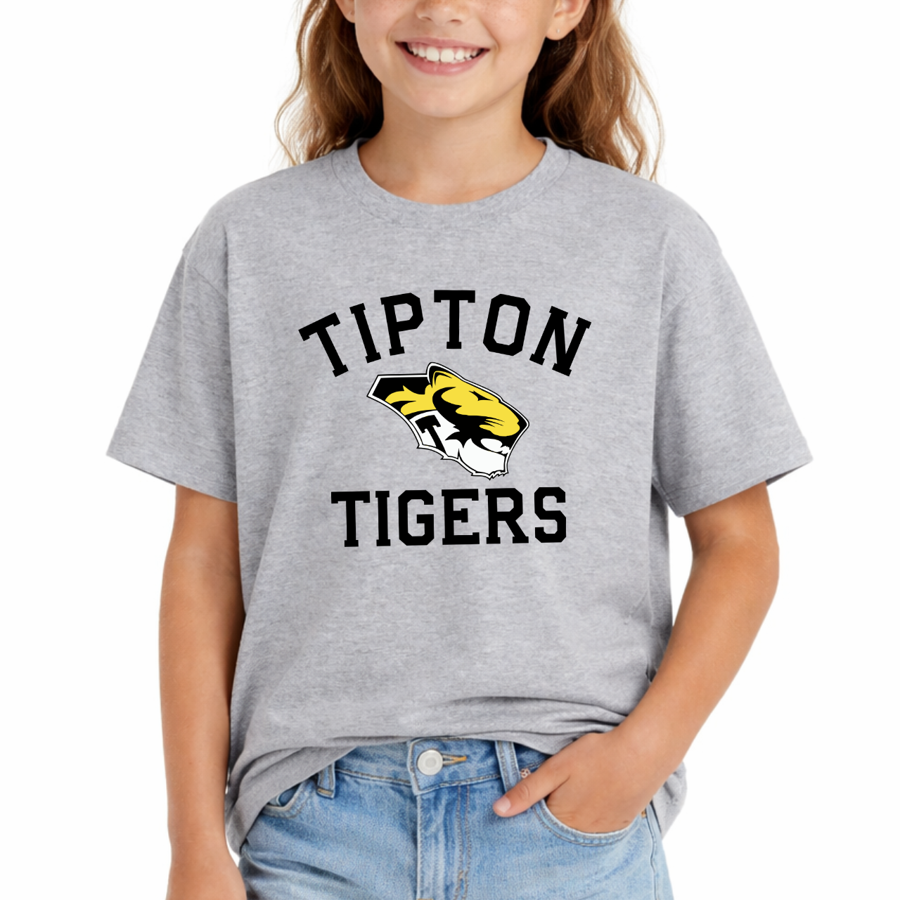 Tipton Tigers Classic Mascot Youth Tee