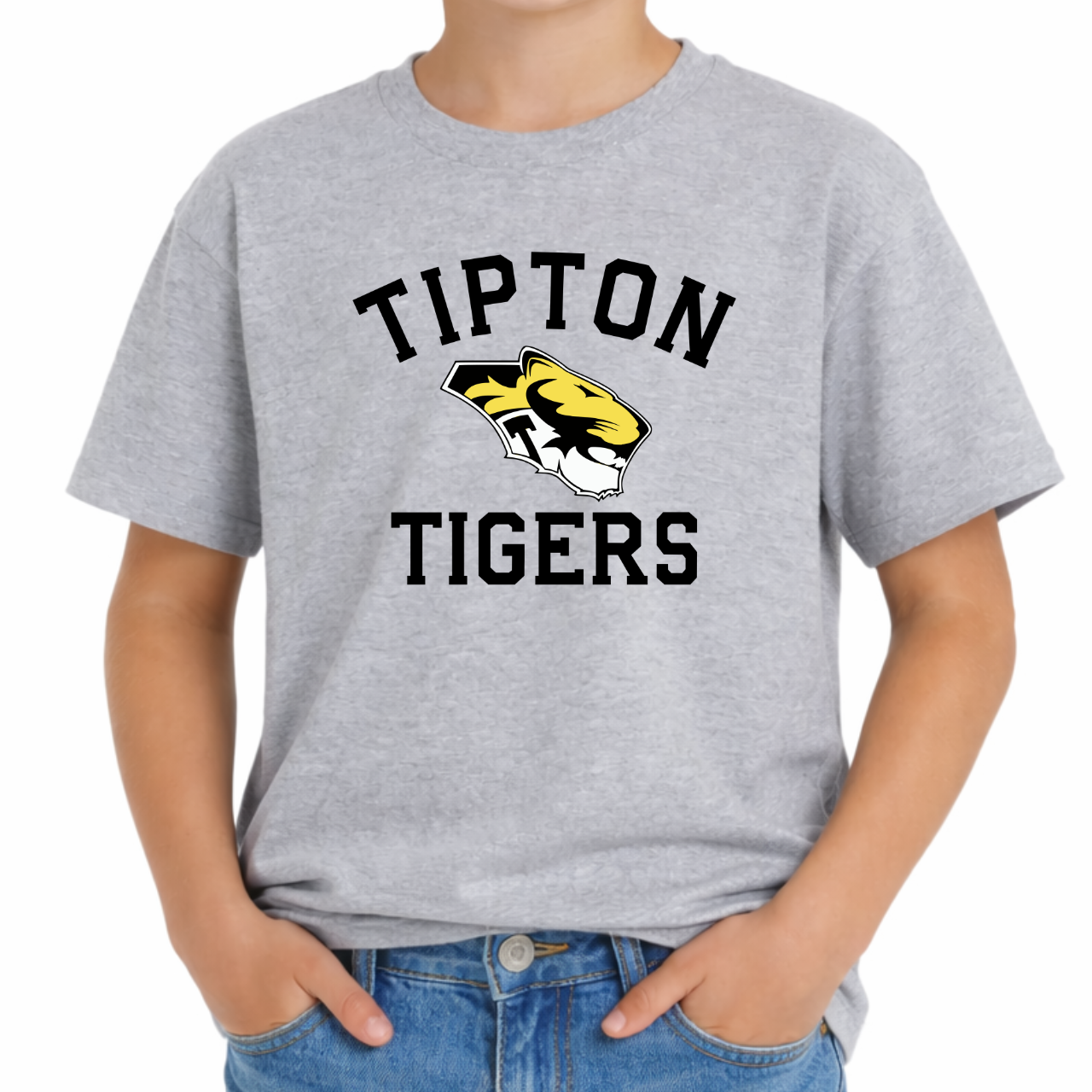 Tipton Tigers Classic Mascot Youth Tee
