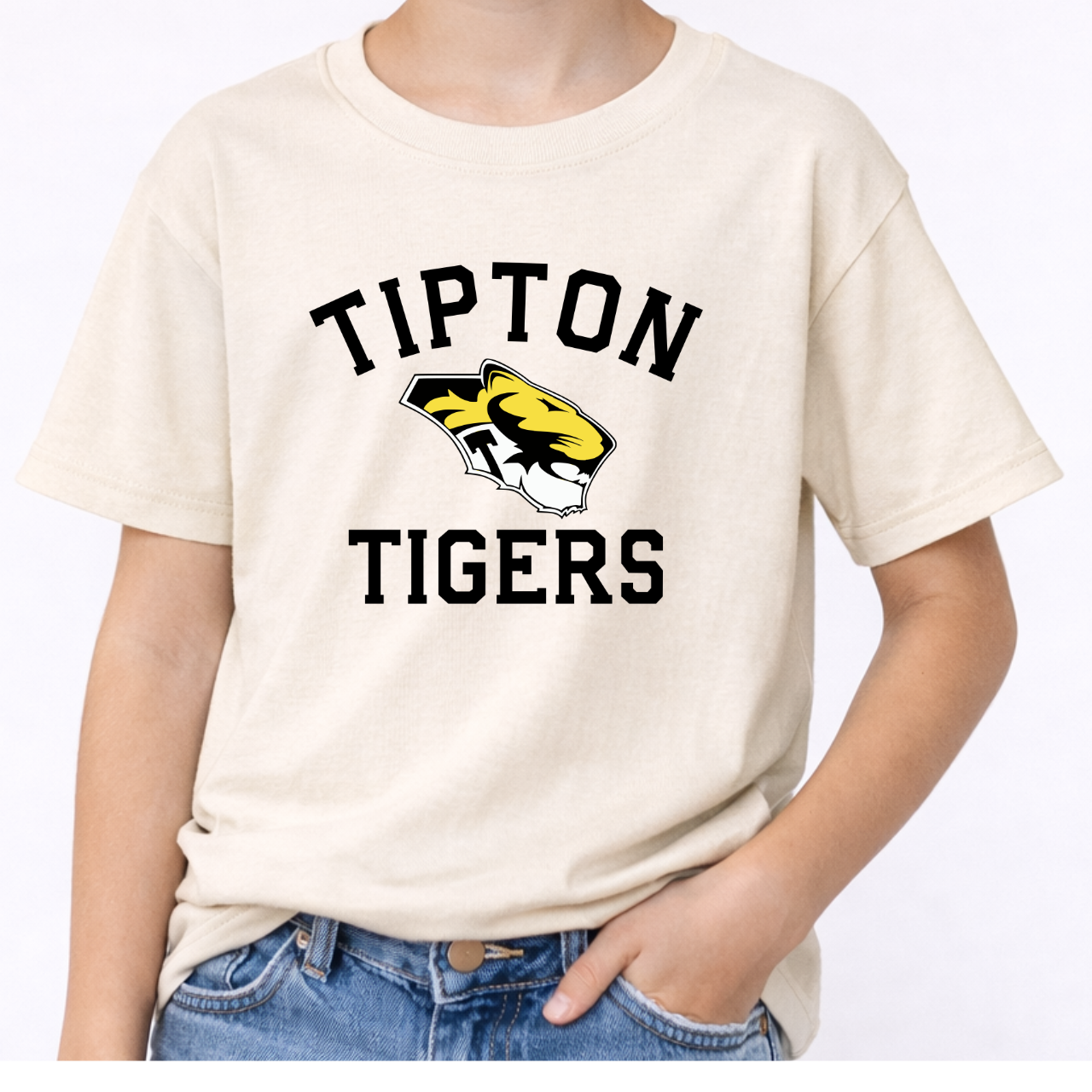 Tipton Tigers Classic Mascot Youth Tee