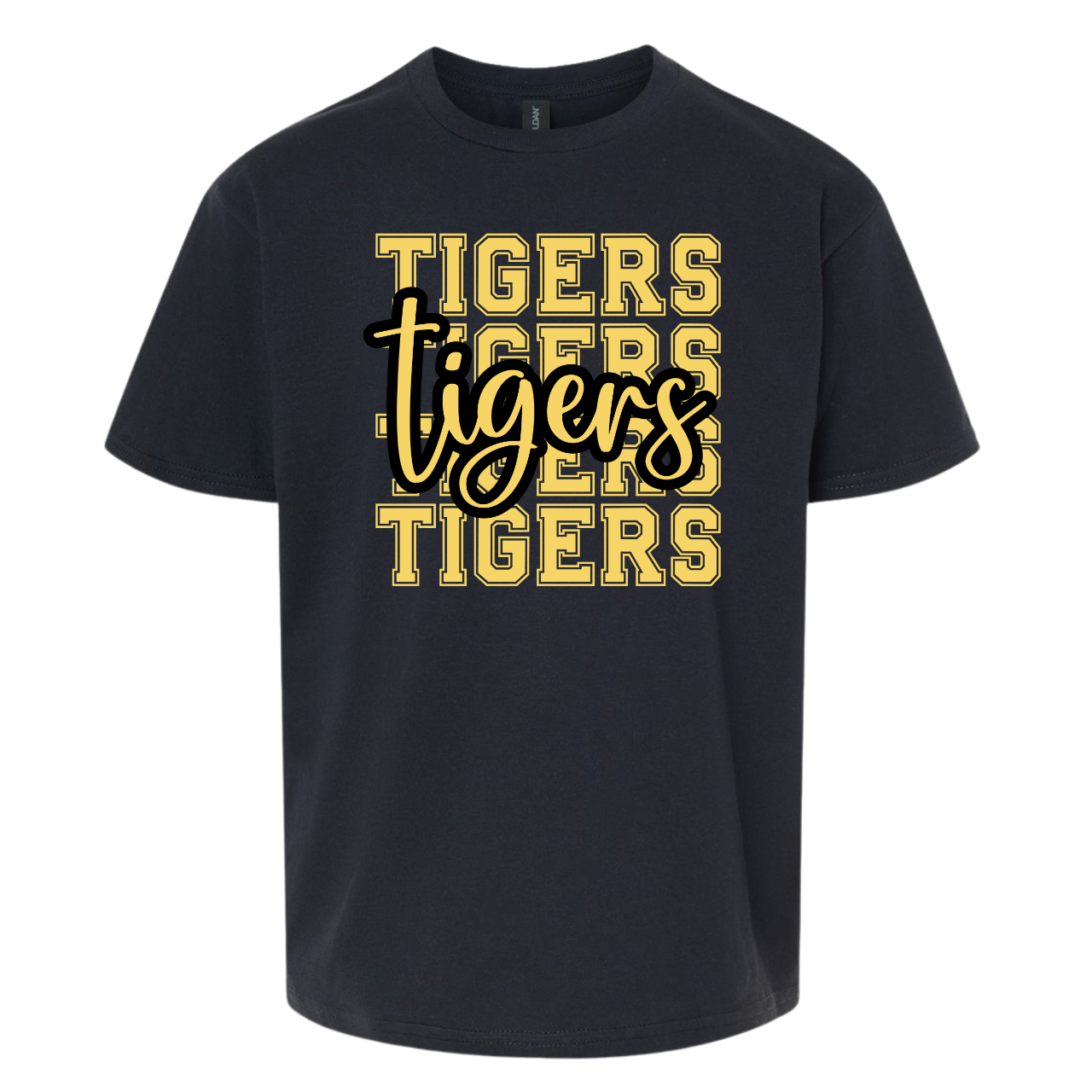 Tipton Tigers Stacked Script Youth Tee