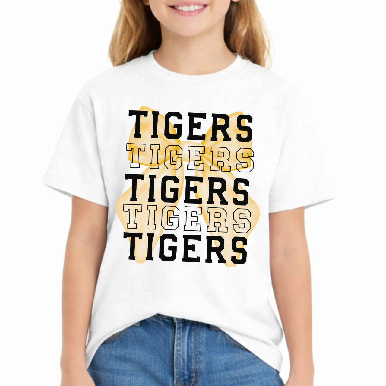 Tipton Tigers Layered Repeat Youth Tee
