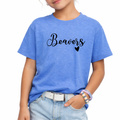Wilton Youth Beavers Script Tee with Heart