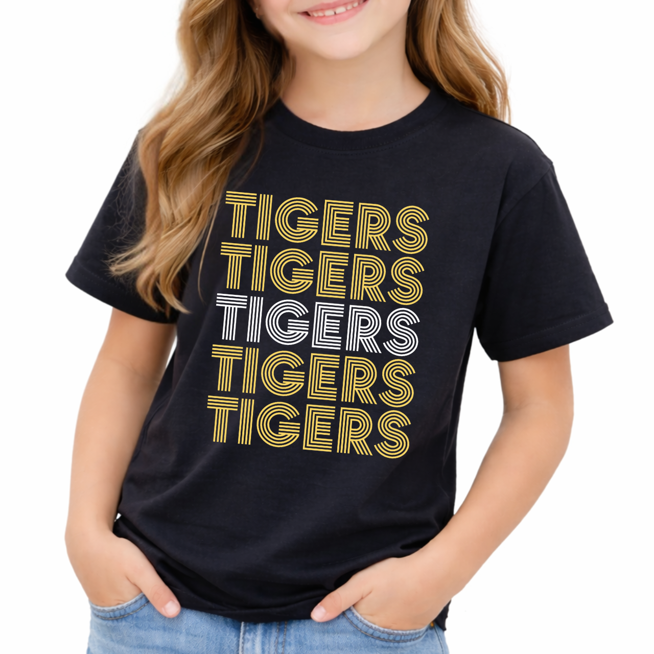 Tipton Tigers Retro Repeat Youth Tee