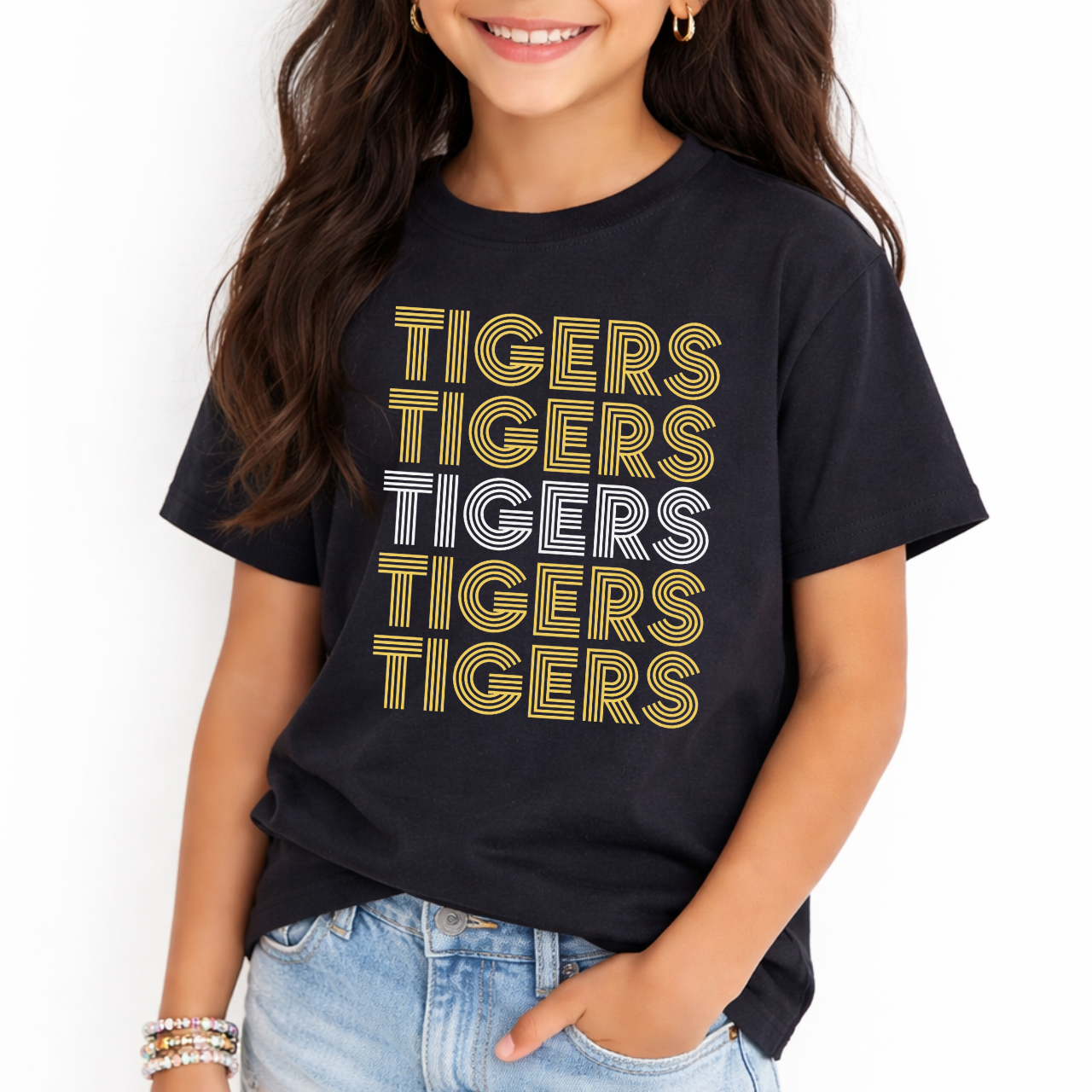 Tipton Tigers Retro Repeat Youth Tee