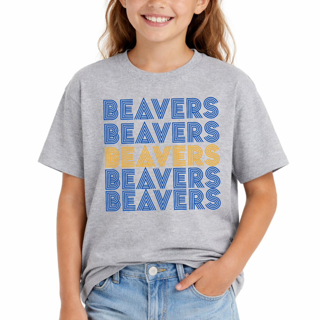 Wilton Youth Repeated Beavers Tee