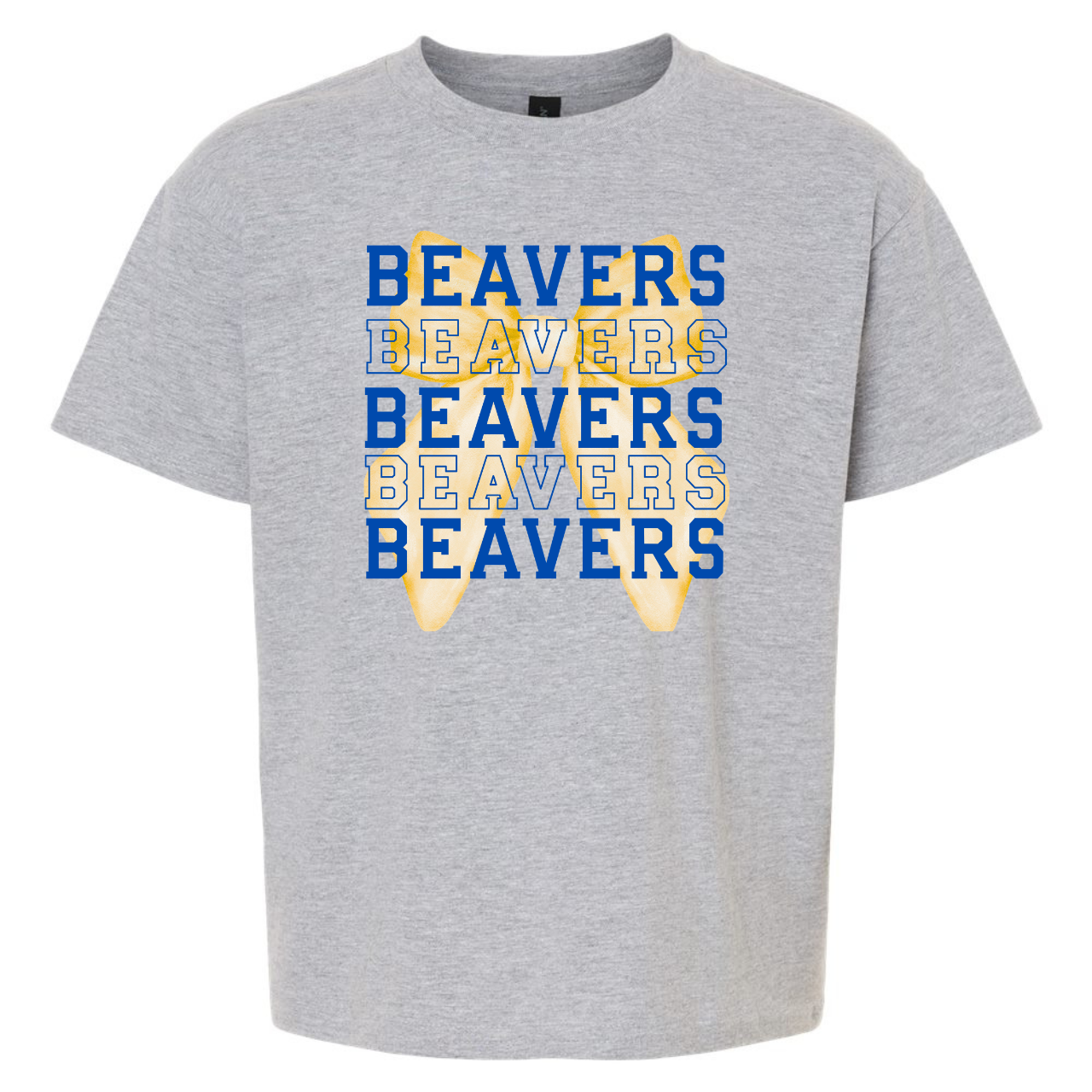 Wilton Youth Layered Varsity Beavers Bow Tee
