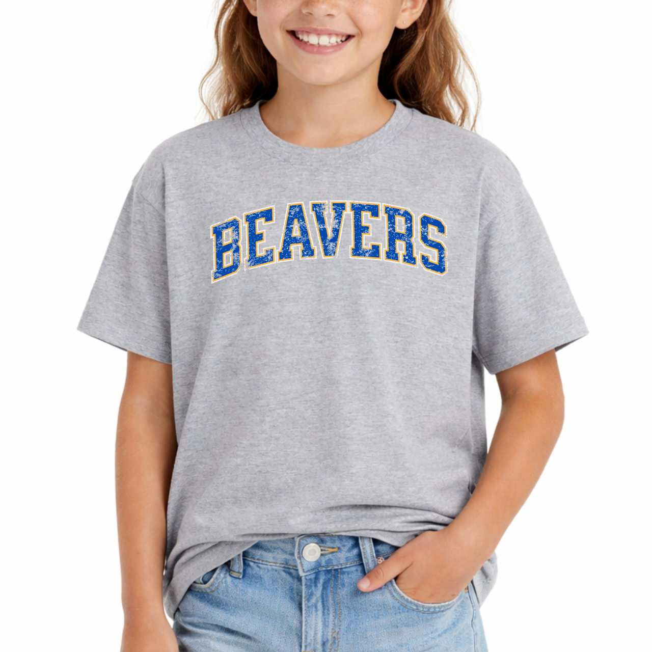 Wilton Youth Vintage Varsity Beavers Tee