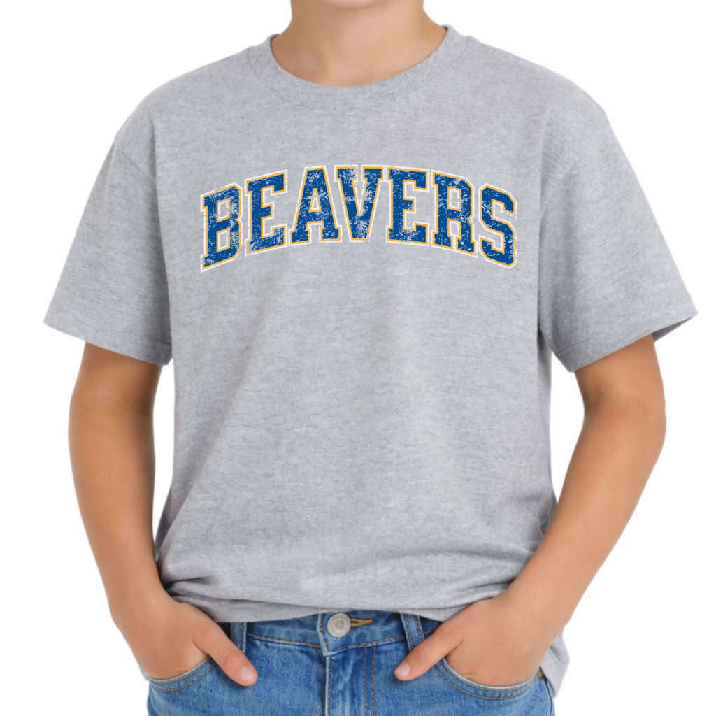 Wilton Youth Vintage Varsity Beavers Tee