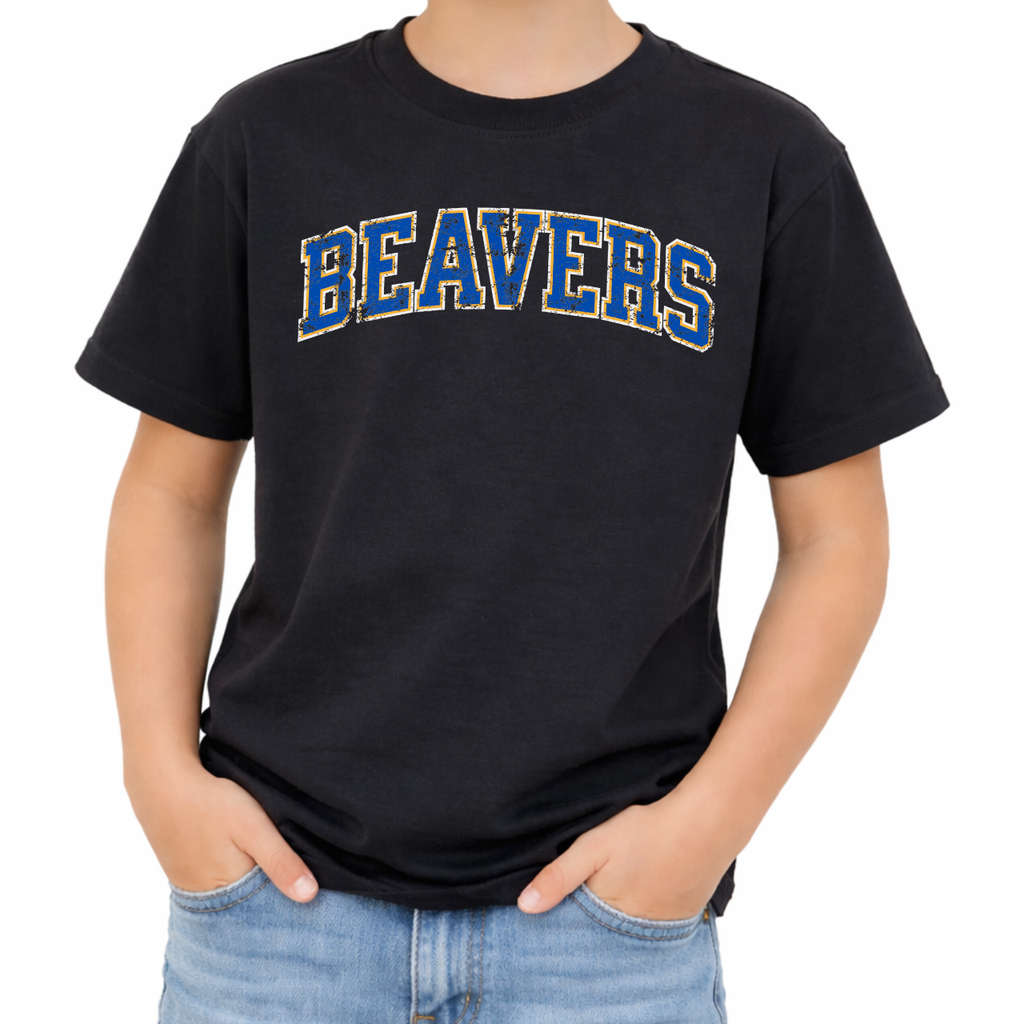 Wilton Youth Vintage Varsity Beavers Tee
