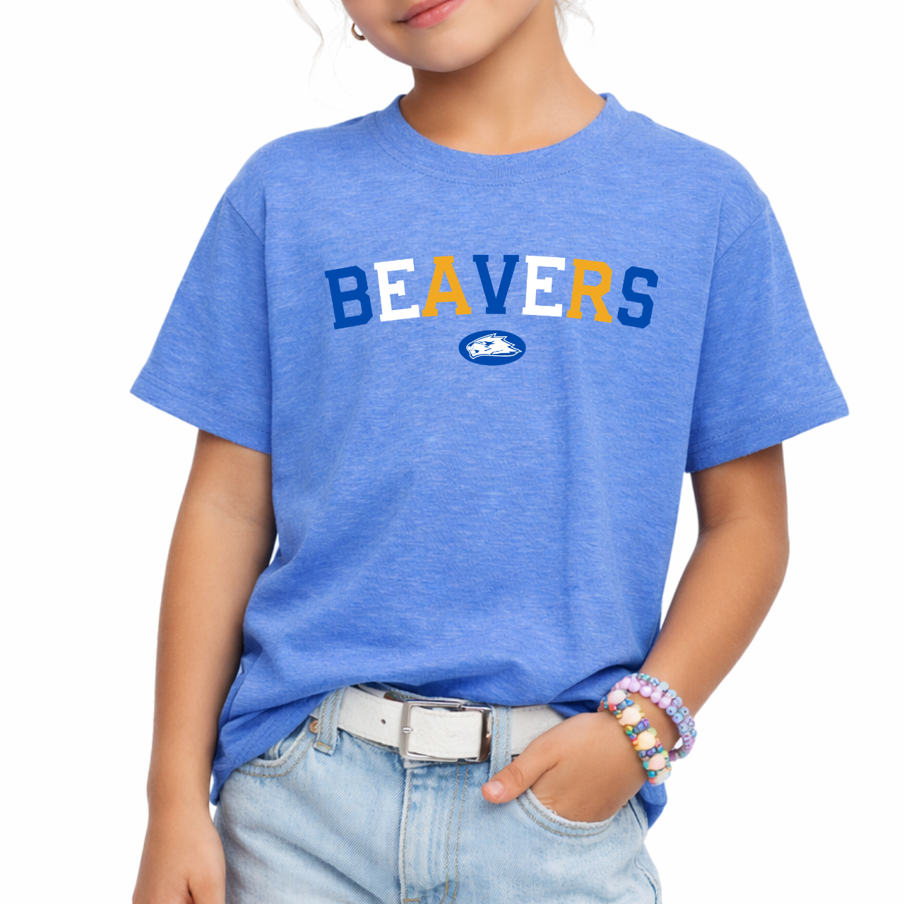 Wilton Youth Multicolor Arch Beavers Tee
