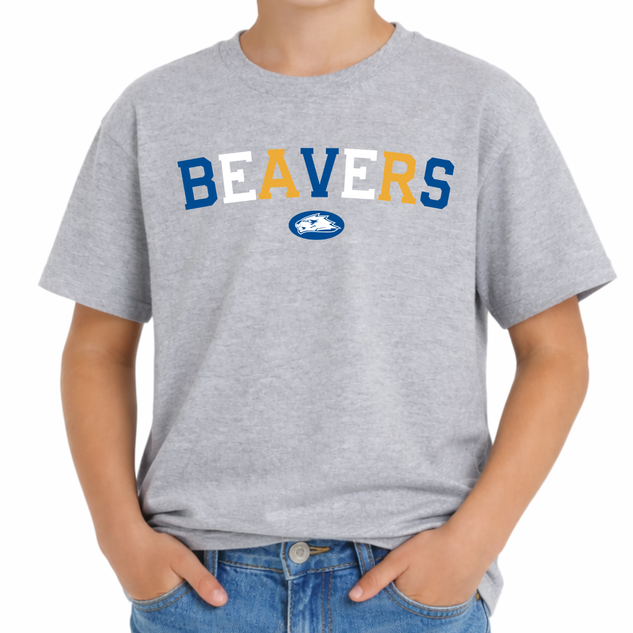 Wilton Youth Multicolor Arch Beavers Tee