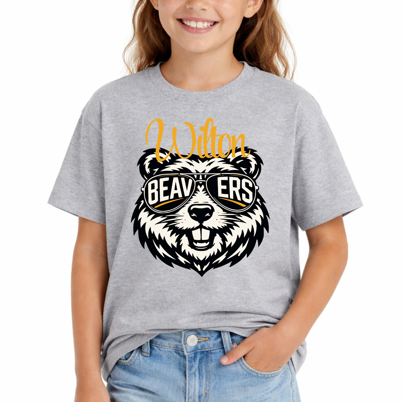 Wilton Youth Cool Mascot Beavers Tee