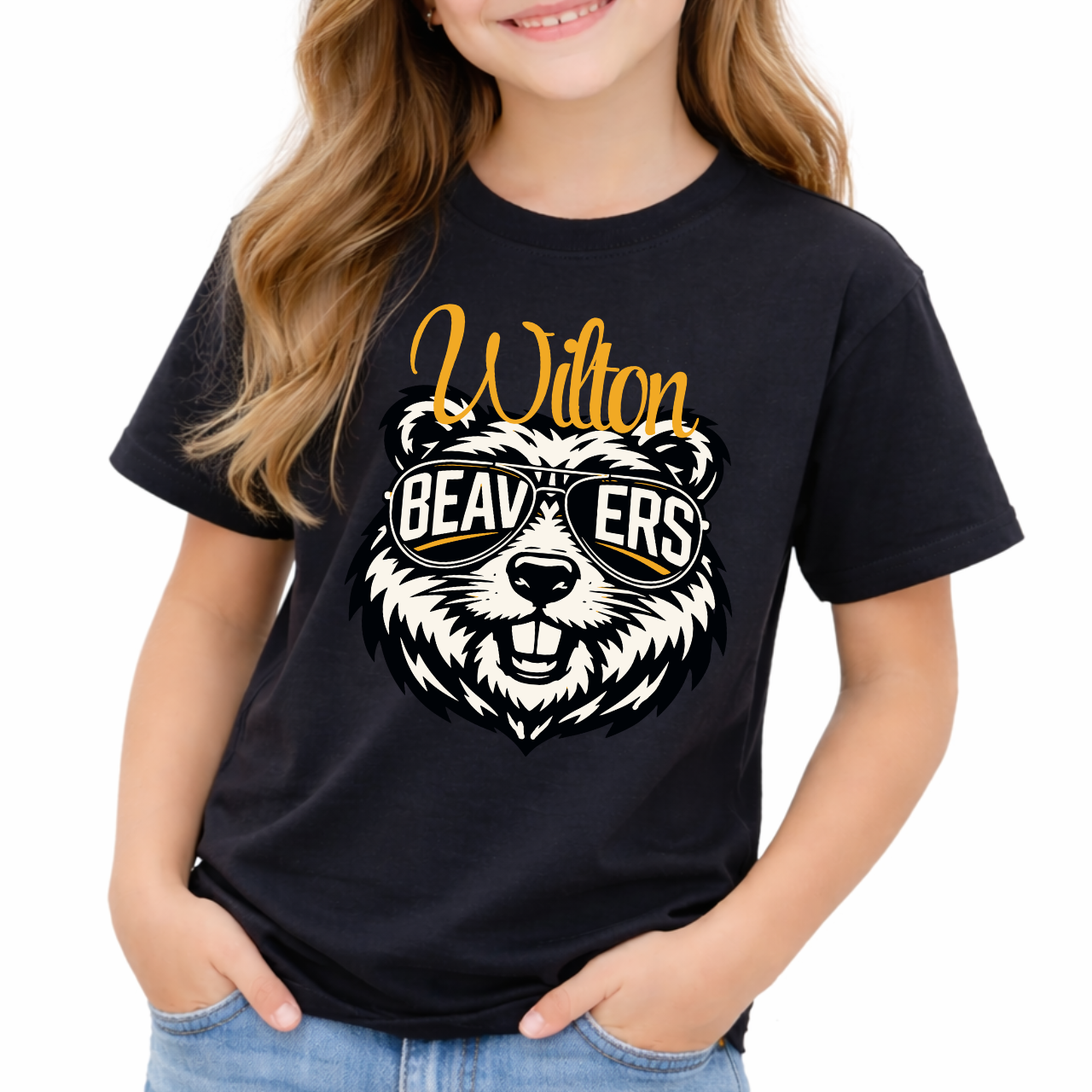 Wilton Youth Cool Mascot Beavers Tee