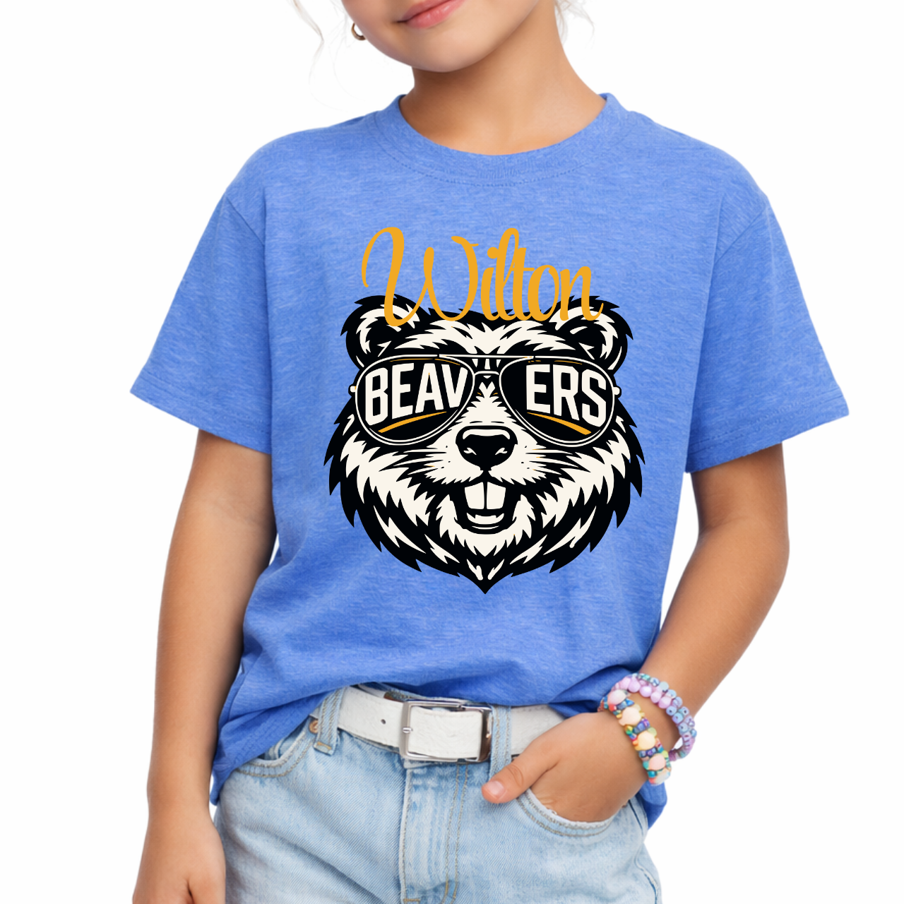 Wilton Youth Cool Mascot Beavers Tee