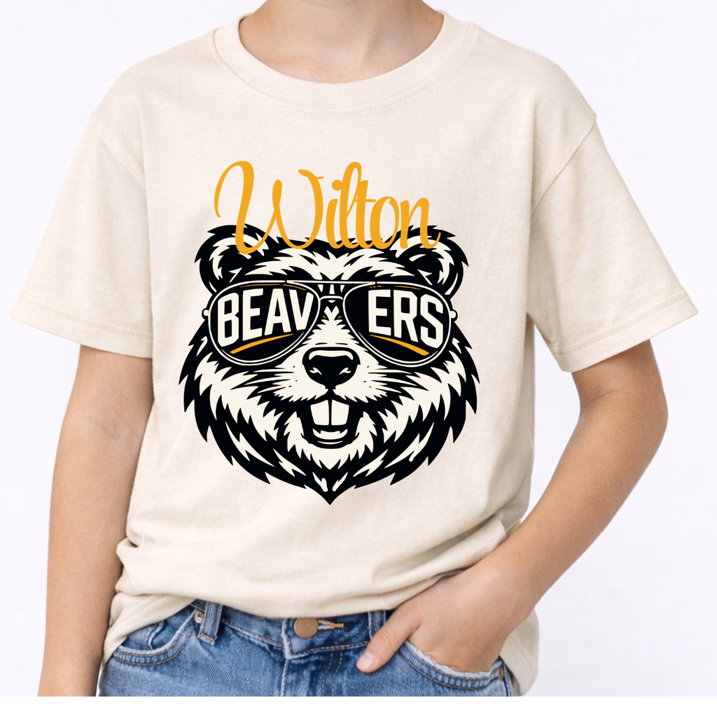 Wilton Youth Cool Mascot Beavers Tee