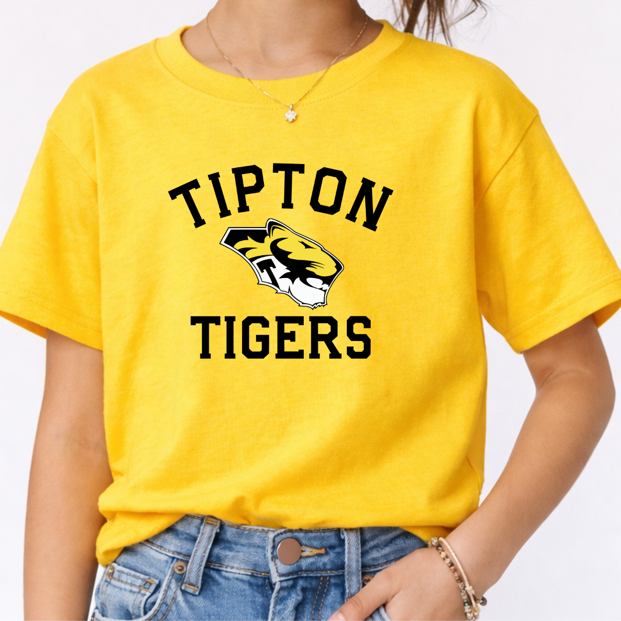 Tipton Tigers Classic Mascot Youth Tee