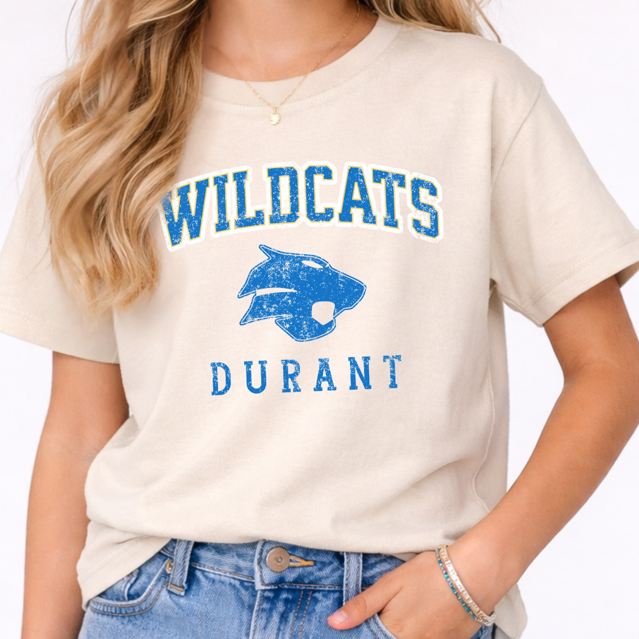 Durant Youth Vintage Mascot Tee