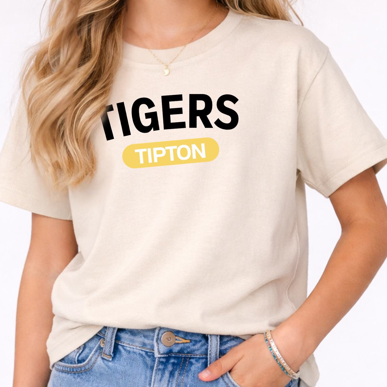 Tipton Tigers Modern Badge Youth Tee