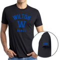 Wilton Dance collegiate cotton poly blend tee