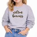 Wilton Beavers Script Youth Crewneck