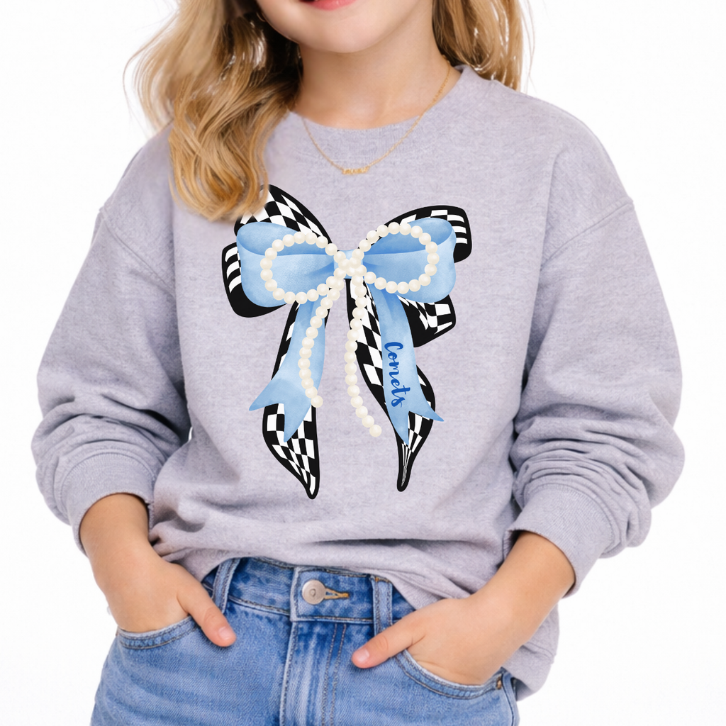 West Liberty Comets Bow Graphic Youth Crewneck