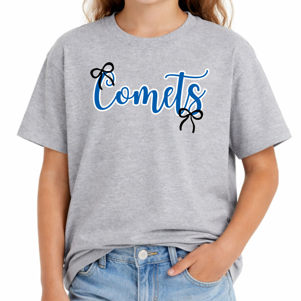 West Liberty Comets Bow Script Youth Tee