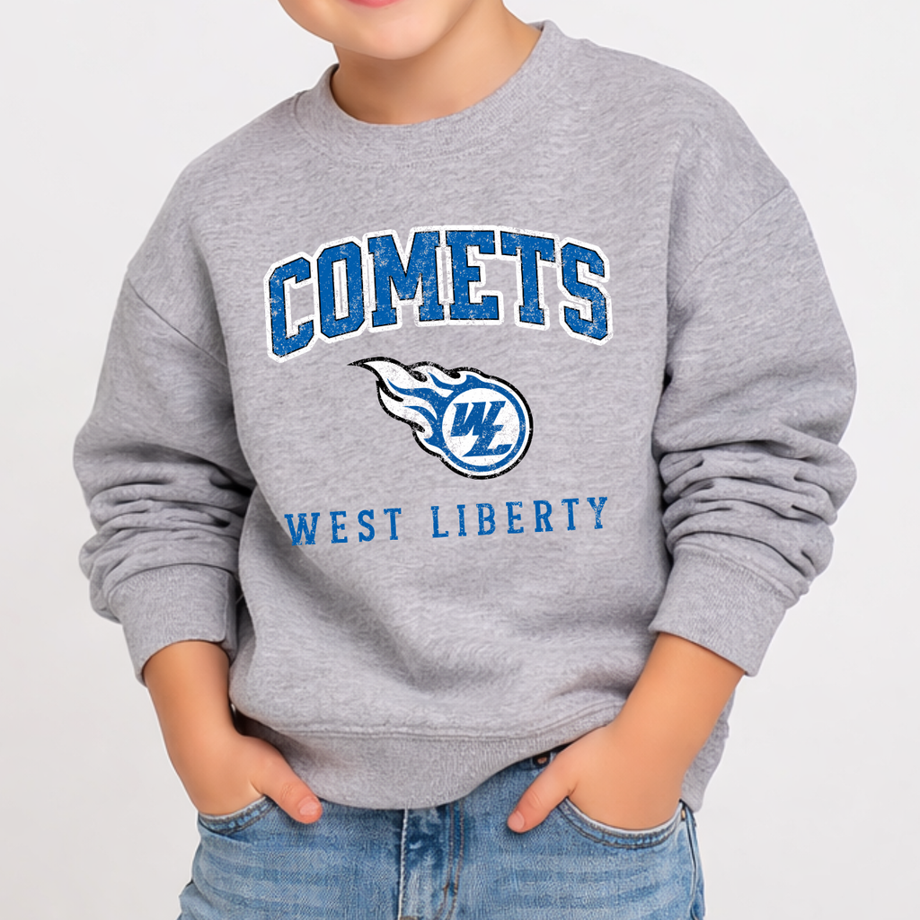 West Liberty Comets Vintage Youth Crewneck