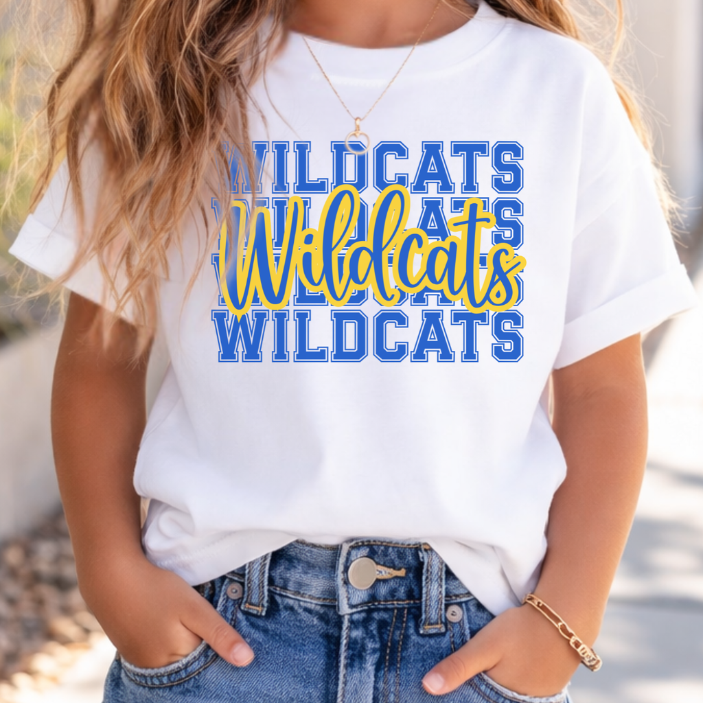 Durant Wildcats Repeat Script Youth Tee