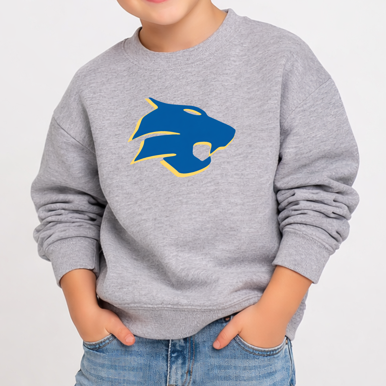 Youth - Durant Wildcats Logo Crewneck