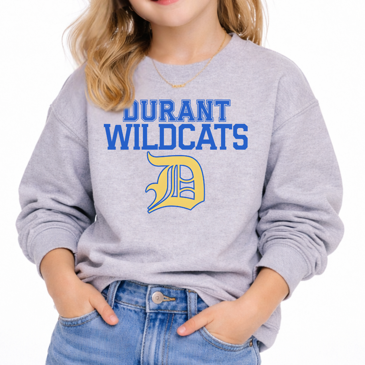 Durant Wildcats Classic D Crewneck