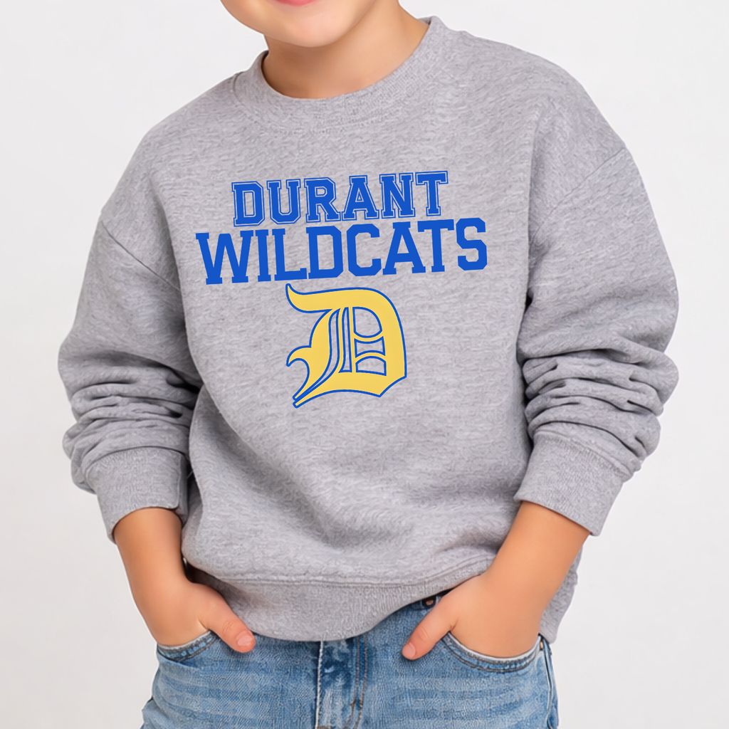 Durant Wildcats Classic D Crewneck