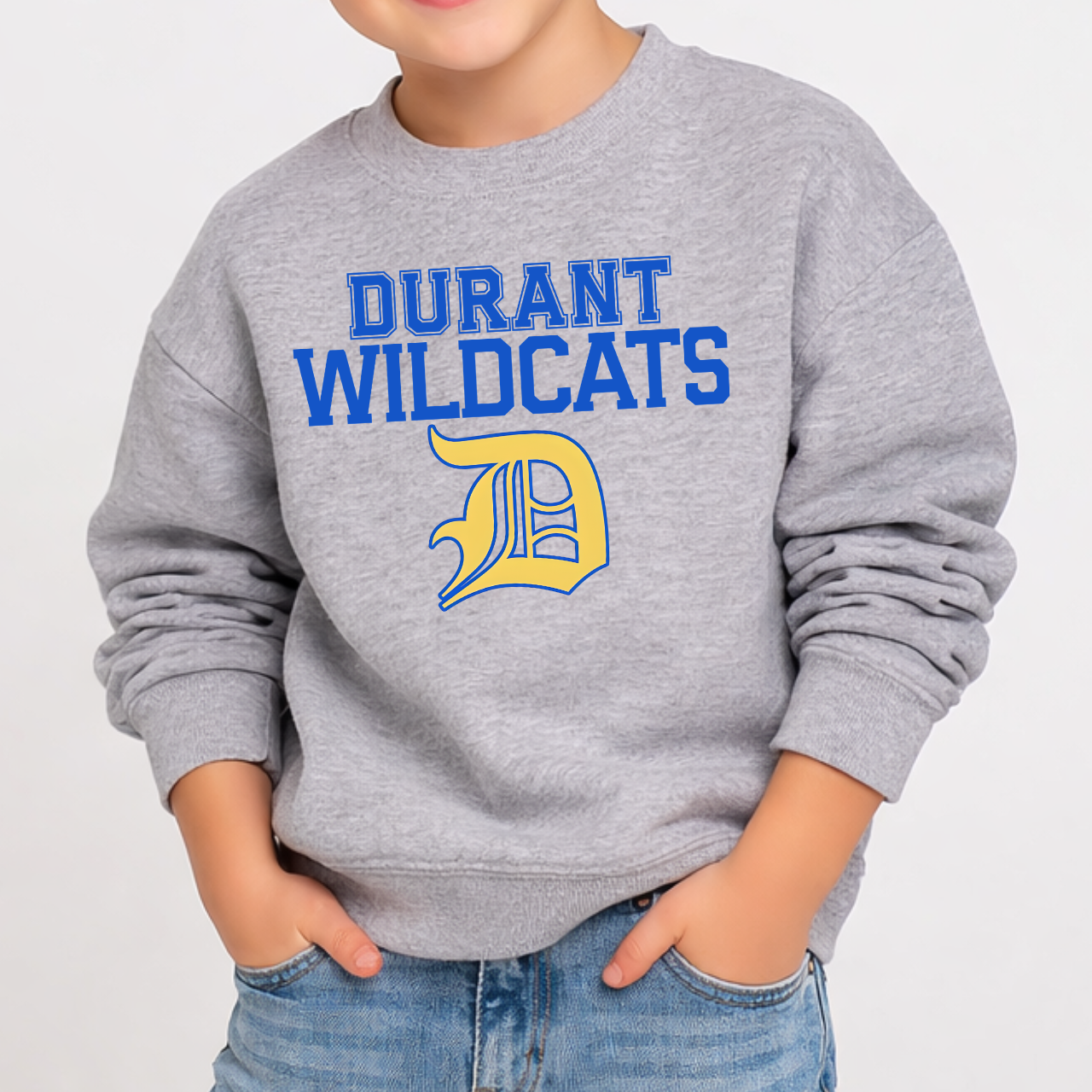 Durant Wildcats Classic D Crewneck