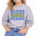 Youth - Durant Wildcats Repeat Script Crewneck